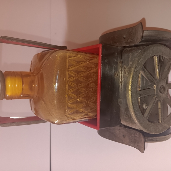 Vintage Car Shaped Decanter with Amber Glass